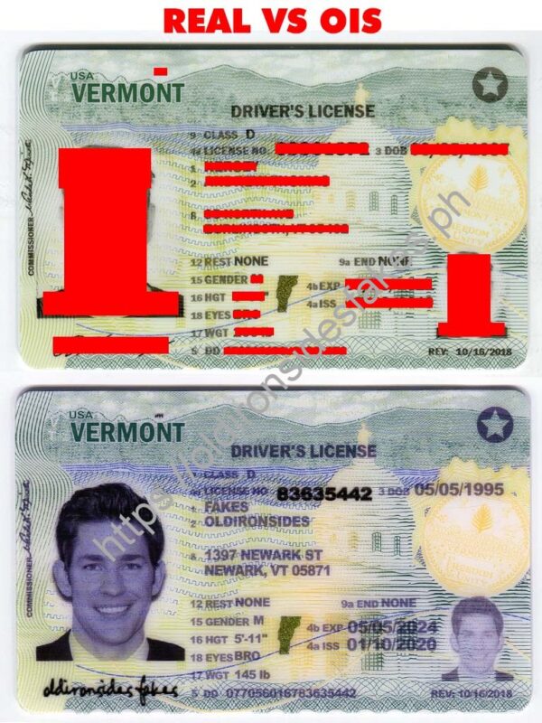 Vermont Driver License(VT)