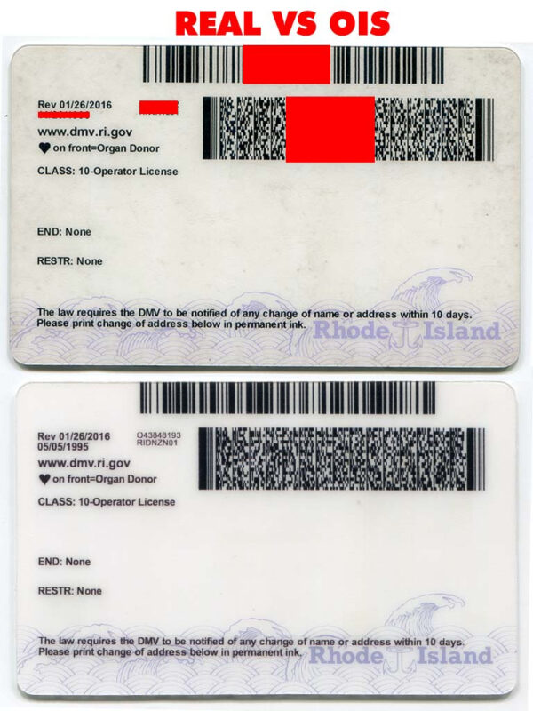 Rhode Island Driver License(New RI) - Image 5