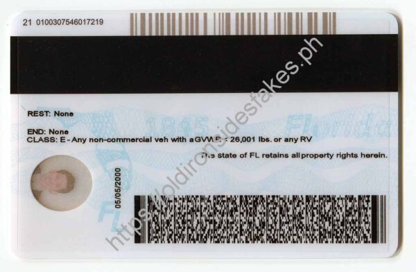 Florida Driver License(New FL U21 LEARNER) - Image 2