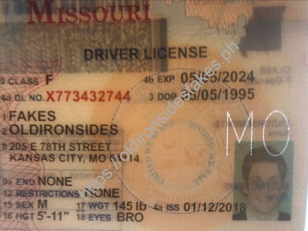 Missouri Driver License (Old MO O21) - Image 2