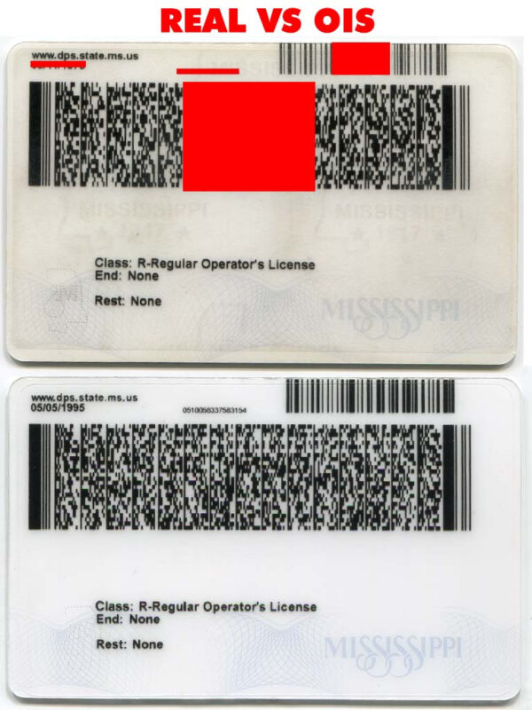Mississippi Driver License (MS O21) - Image 4