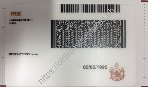 Maine Driver License (Old ME) - Image 2