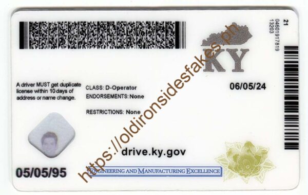 Kentucky Driver License(KY) - Image 3
