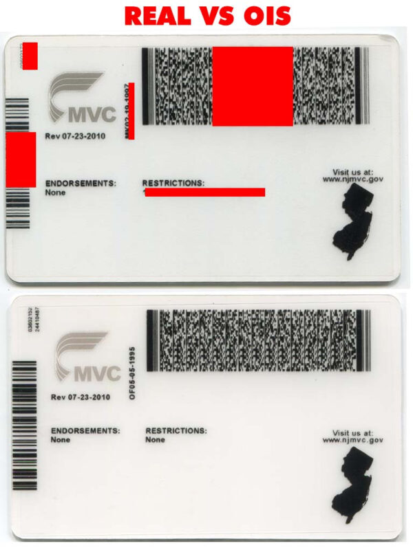 New Jersey Driver License (NJ) - Image 4