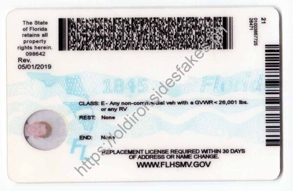 Florida Driver License(New FL U21 DRIVER V2) - Image 2