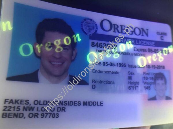 Oregon Driver License(Old OR) - Image 2