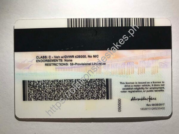California Driver License(New CA U21) - Image 5