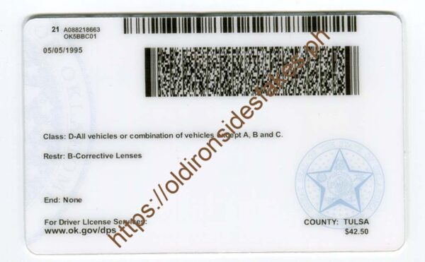 Oklahoma Driver License(OK) - Image 3