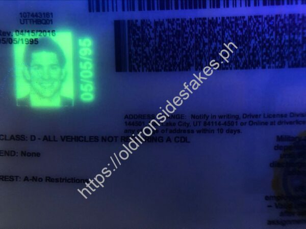 Utah Driver License(UT O21) - Image 3