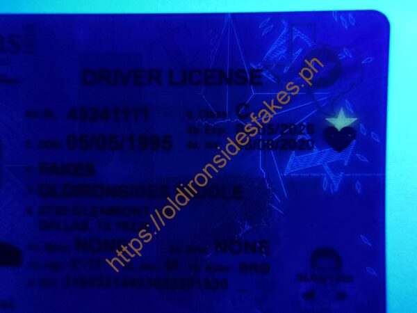 Texas Driver License(New TX O21 2020) - Image 3