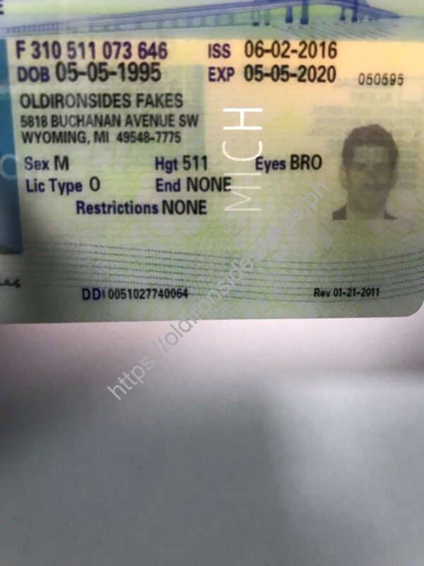 Michigan Driver License(MI) - Image 5