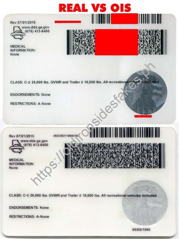 Georgia Driver License(Old GA O21) - Image 3